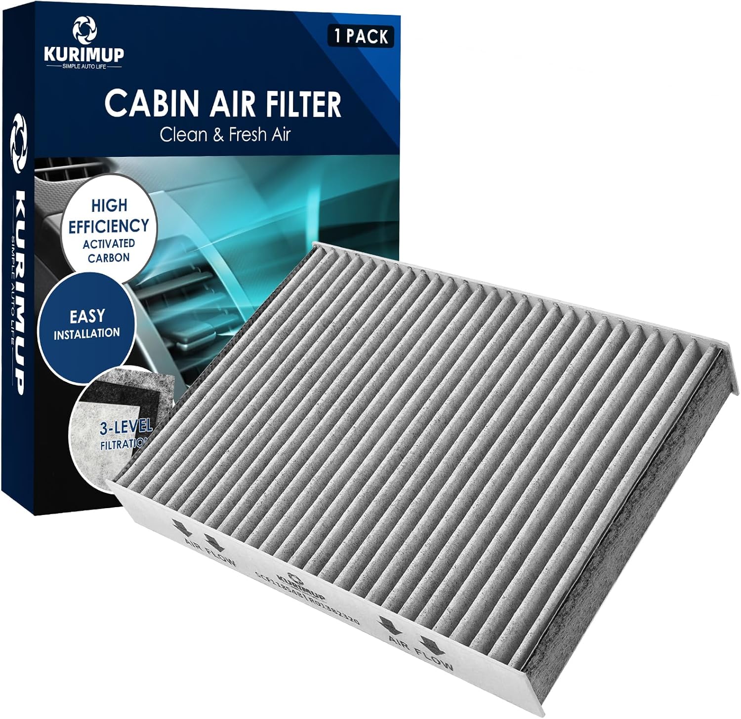 CF11854 Premium Cabin Air Filter with Activated Carbon,Fit for Nissan Rogue (2014-2020)/Rogue Sport (2017-2022)/Qashqai (2017-2022), All Trims